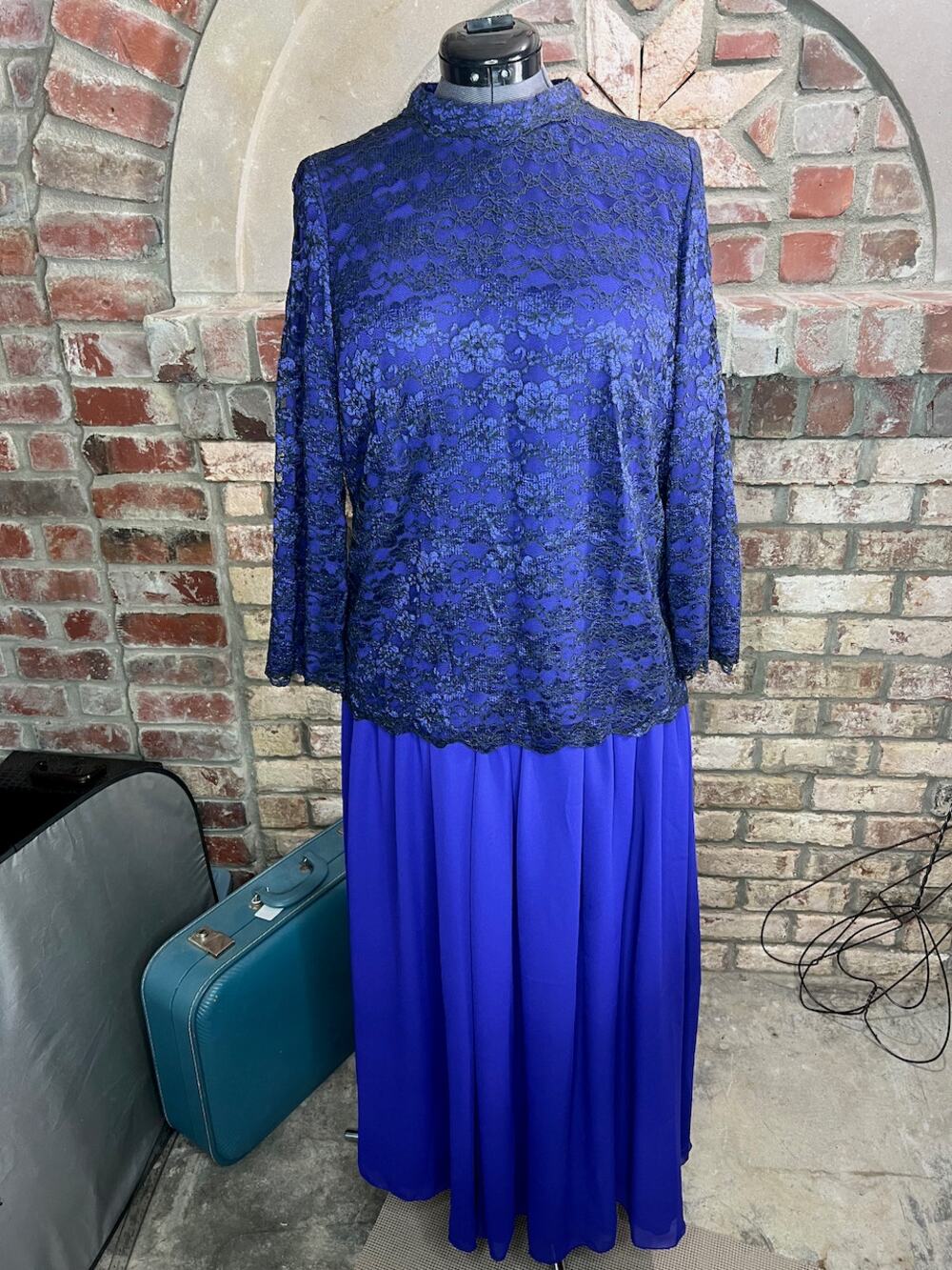 skirt set blouse drop waist skirt lace purple black goth